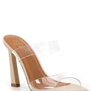 Gianni Bini Transparent (Clear) and Tan Heels Size 10